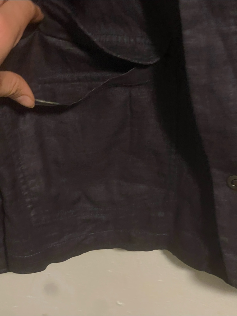 Adolfo Dominguez 100% linen Men's Dark Navy Casual Jacket from Japan ๐ฏ๐ต - Picture 5 of 10